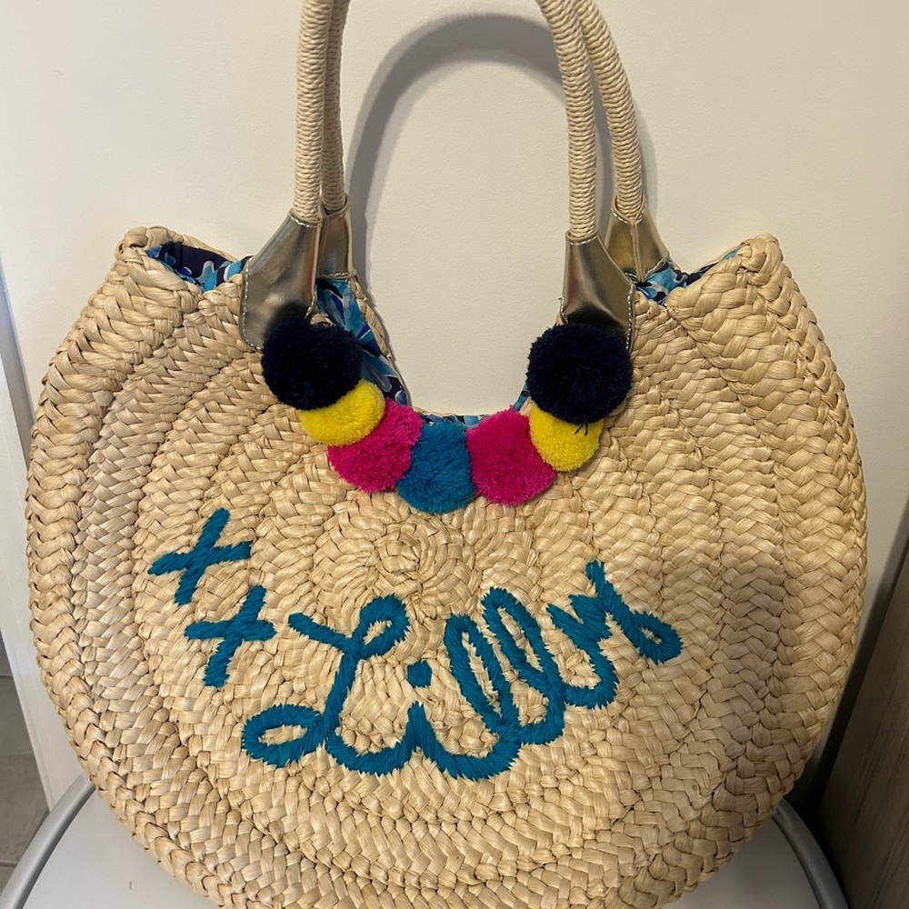 Lili Pulitzer Beach / straw bag